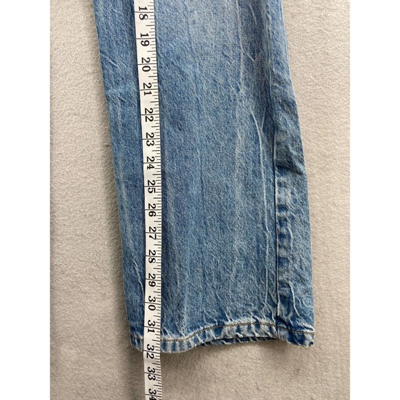 ASOS Design Jeans Womens Size 32x32 Straight Leg Blue Mid Rise Relaxed Fit - Picture 6 of 11